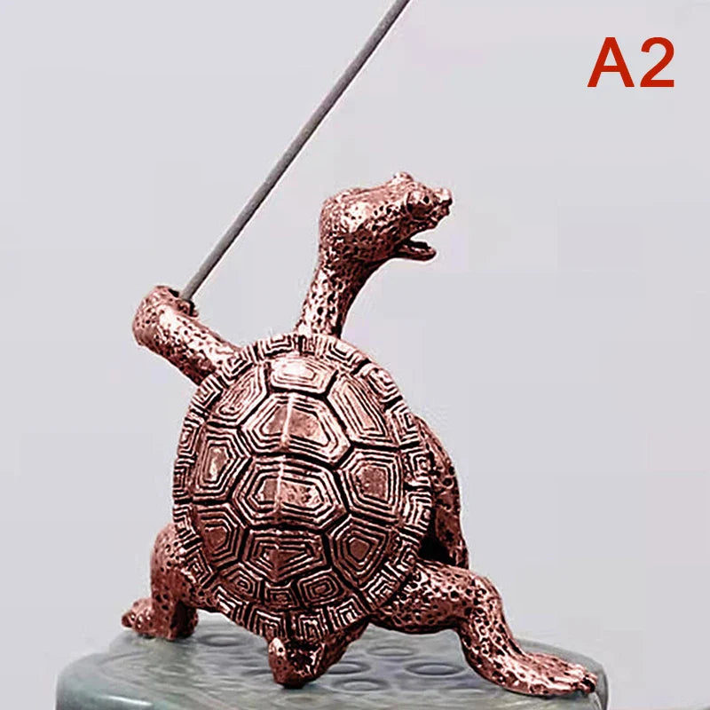Mini Metal Turtle Incense Holder | Cute Animal Sandalwood Stick Burner for Home Decor