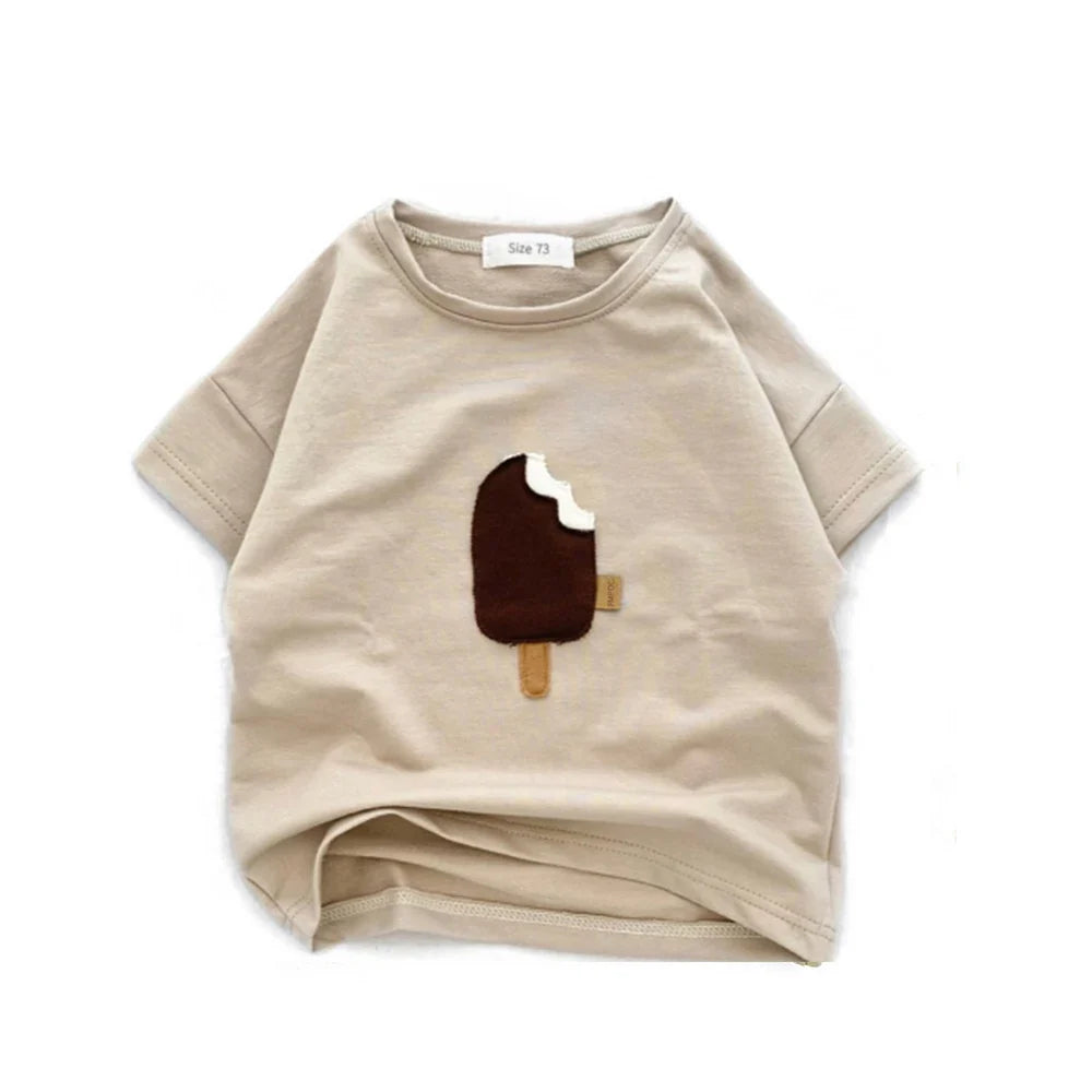 Baby Animal Print Cotton T-Shirt | Short Sleeve Top for Toddlers