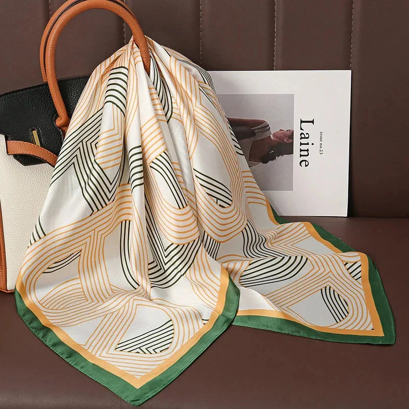 Luxury Satin Silk Square Scarf – Shawl, Hijab & Fashion Wrap 2023