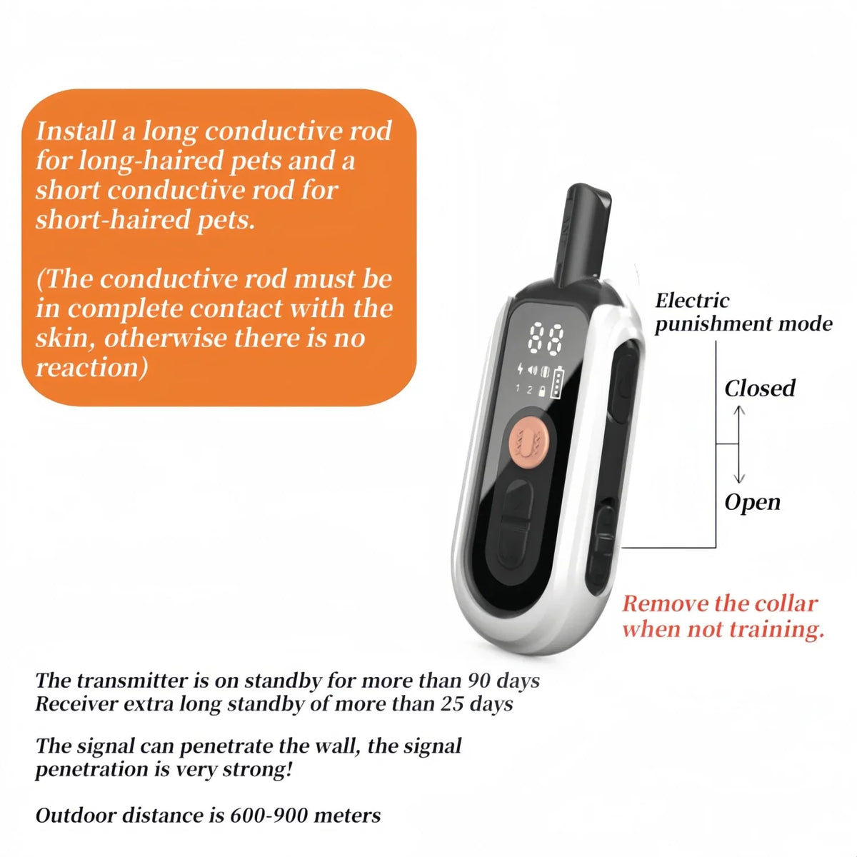 Electric Dog Training Collar Waterproof Anti Bark Device