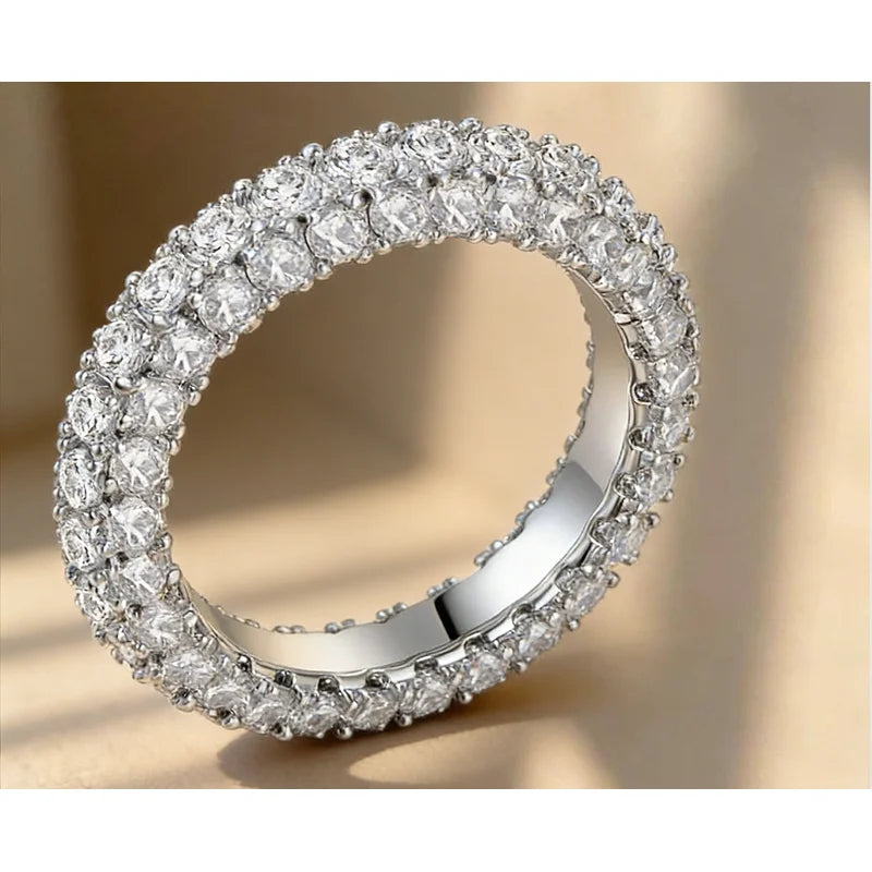 925 Sterling Silver Personalized Planet Around Advanced Zircon Ring For Women Wedding Party Daily High Quality Jewelry Gift
