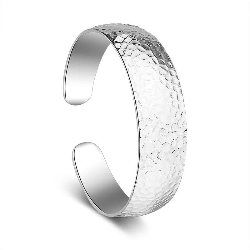 925 Sterling Silver Retro Cuff Bangles Bracelets For Women Luxury Jewelry Accessories Wholesale