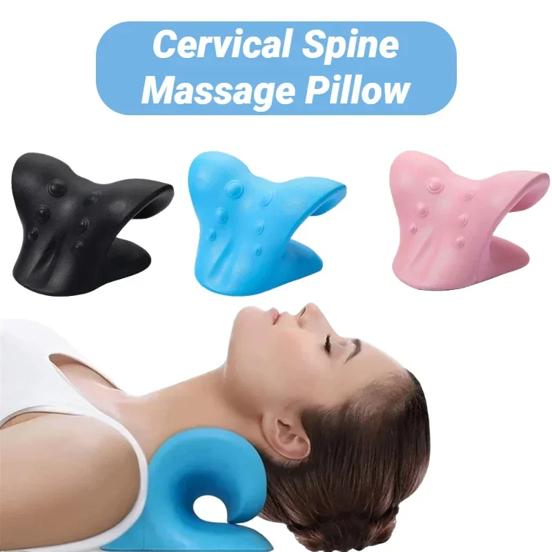 C-Type Neck & Shoulder Relaxer Cervical Traction Massage Pillow