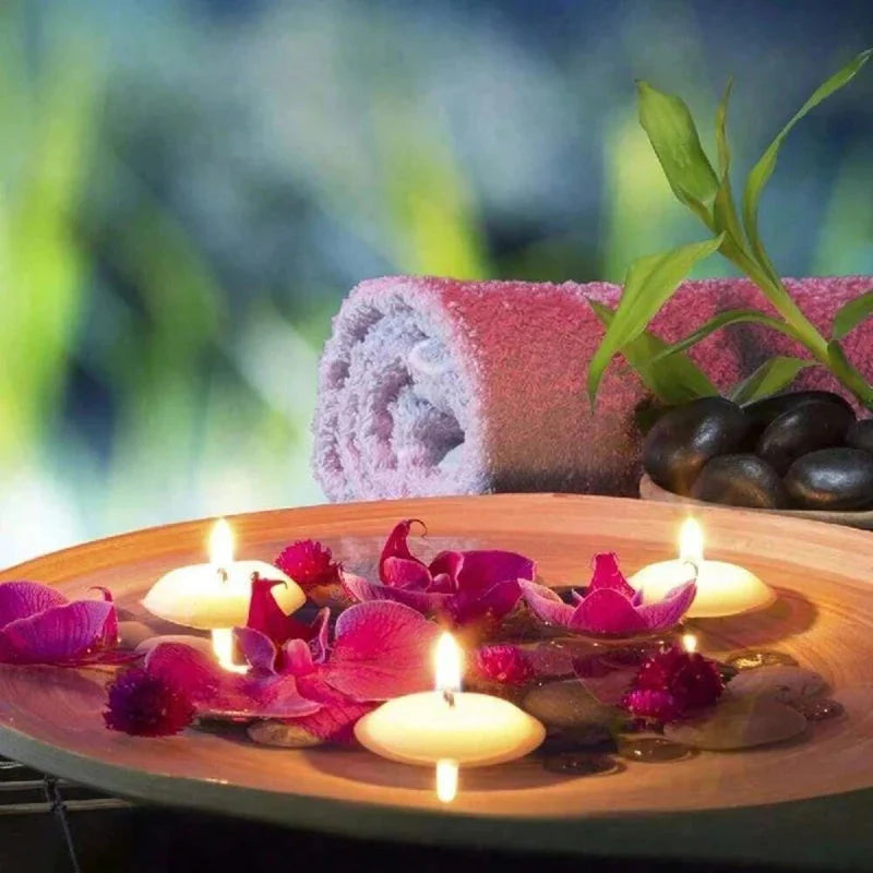 6/10/16Pcs Unscented Discs Candles Floating For Valentine's Day Party Wedding Home Bathtub Decor Romantic Confession Candlelight