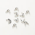 14K 18K Real Gold Plated Double Hole End Clasp Beads Open Cover Crimp Connector Beads For DIY Jewelry Making Necklace Component