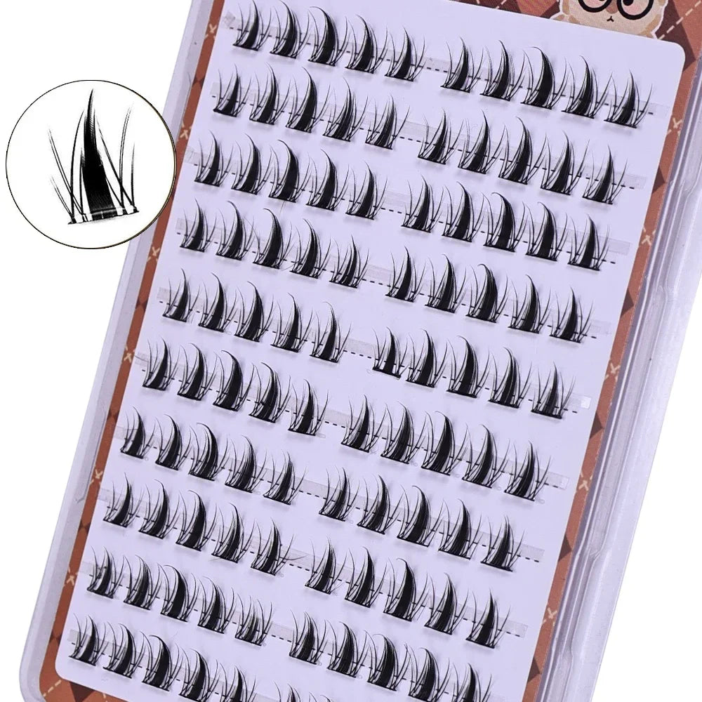 DIY Self-Adhesive Cluster Lashes 10 Rows | Glue-Free Manga Sectioned Eyelashes