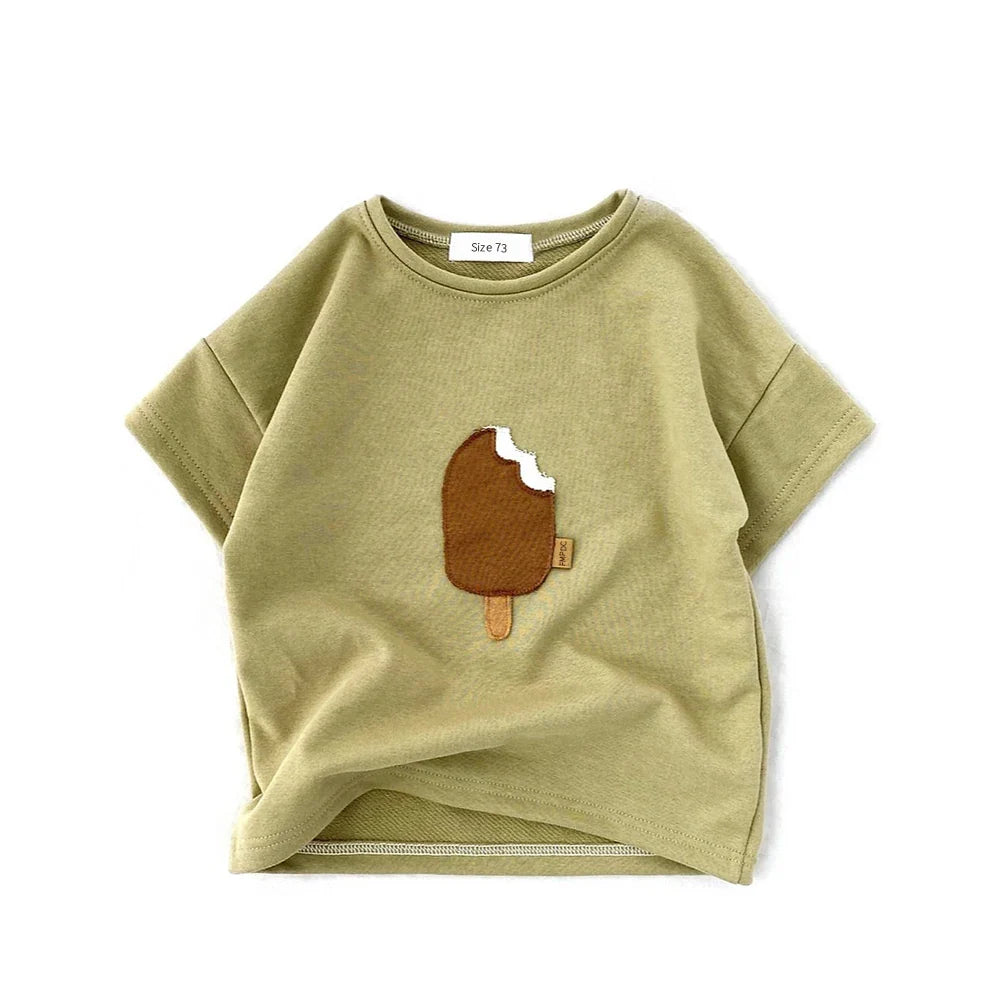 Baby Animal Print Cotton T-Shirt | Short Sleeve Top for Toddlers