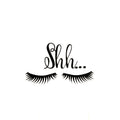 Shh Eyelash Vinyl Decal | Removable Baby Sleeping Wall Sticker