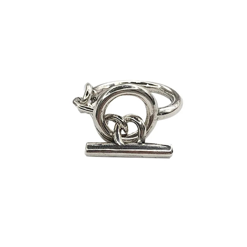 New in 925 Sterling Silver Round Ring Adjustable Rings For Women Men Engagement Aesthetic Luxury Jewelry Wholesale Jewellery