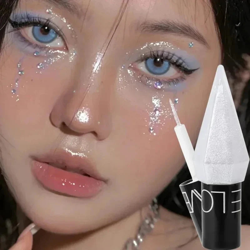 Diamond Shiny Eyeliner Waterproof Silver Rose Gold Glitter Eye Shadow