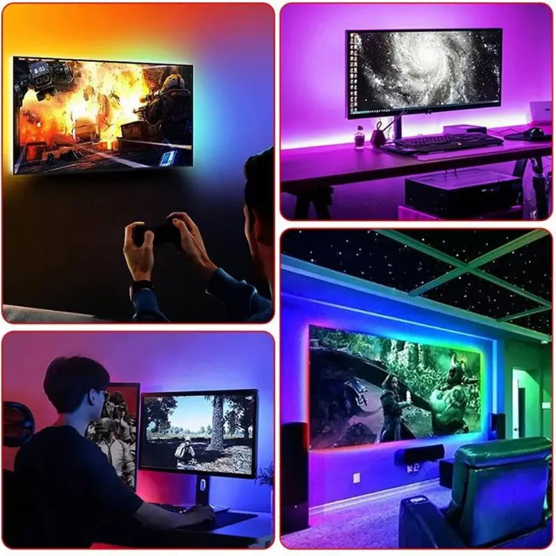 1m USB LED Strip Lights | RGB TV Backlight with Remote