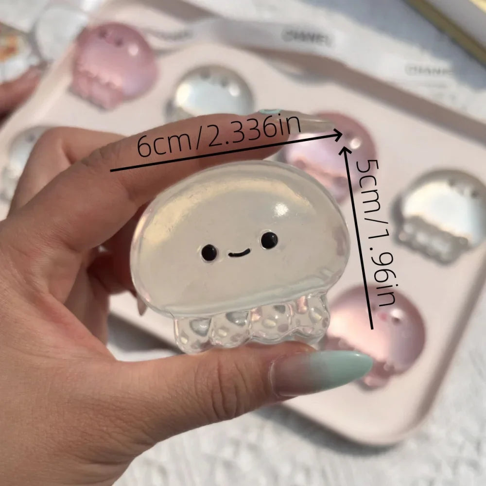 Taba Squishy Jellyfish | Kawaii Stress Relieving Sensory Fidget Toy for Anxiety and Relaxation Desk Accessory