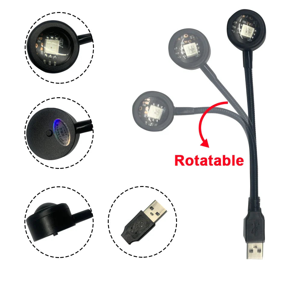 LED USB Sunset Lamp Projector | Home Party Decor Night Atmosphere Light for Bedroom Living Room Wall Photography