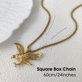 18K Gold Plated Stainless Steel Eagle Pendant, Eye catching, Must - have for Hip Hop Lovers, Suits Nightclubs & Casual Outfits