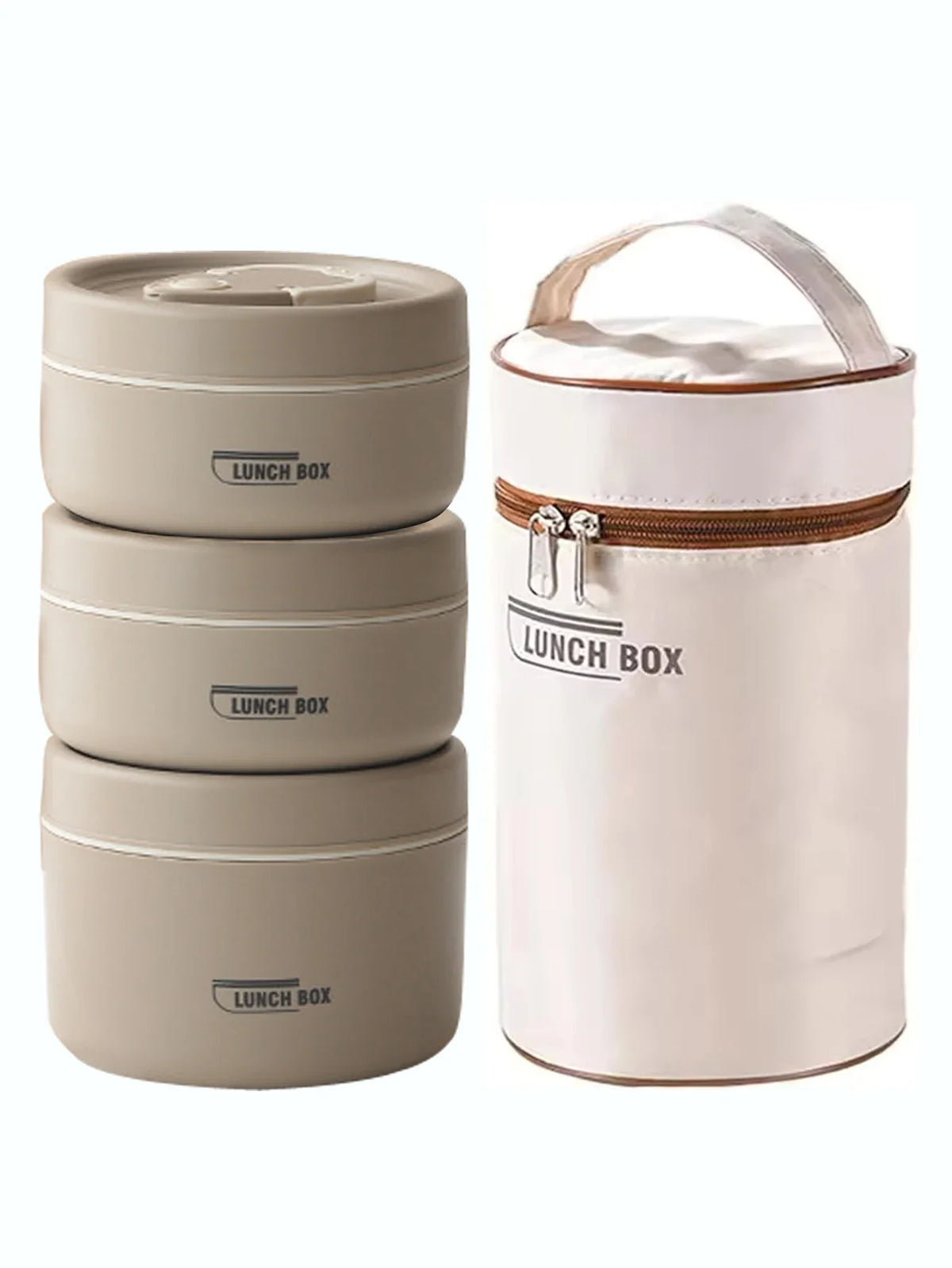 Portable Insulated Food Lunch Container | Thermal Lunch Box with Stackable Bowls