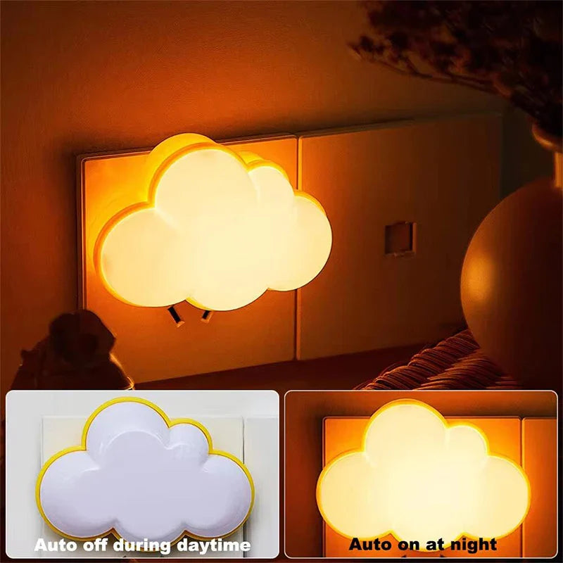 LED Smart Motion Sensor Night Light | Plug In Auto On/Off Cloud Lamp for Kids Bedroom