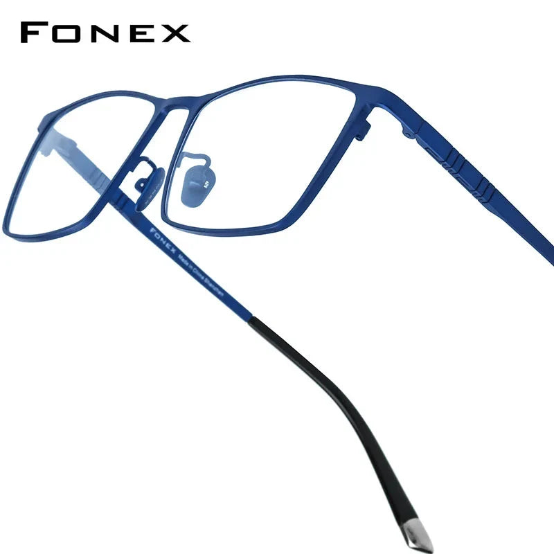 FONEX Titanium Square Glasses – Ultralight Men’s High-End Eyewear