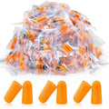 10 Pairs Soft Orange Foam Ear Plugs | Tapered Noise Reduction for Sleep and Travel
