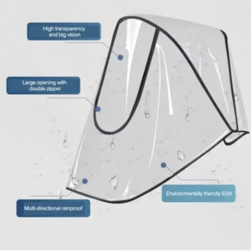 Universal Waterproof Rain Cover for Prams Transparent Dust Cover