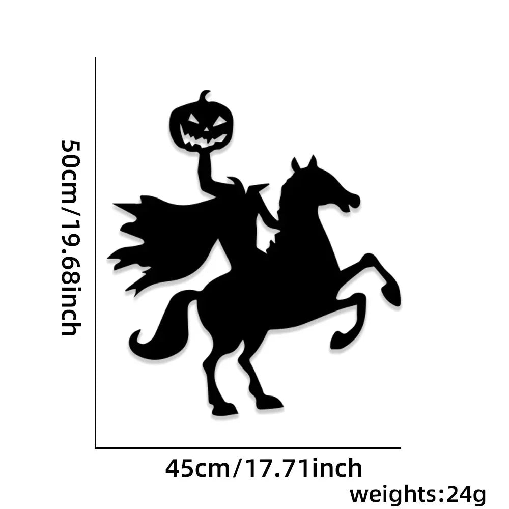 Halloween Door & Window Stickers - Skeleton Hands, Pumpkins, Ghosts, and Witch Hat Decor