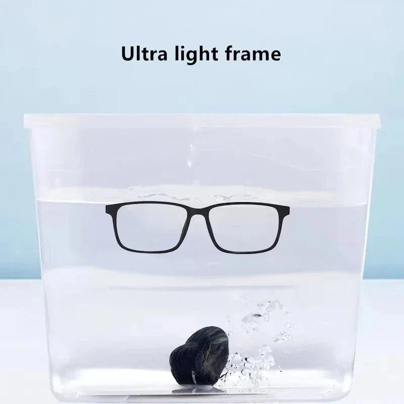 Super Light Rubber Titanium Glasses – Square Prescription Frame Unisex