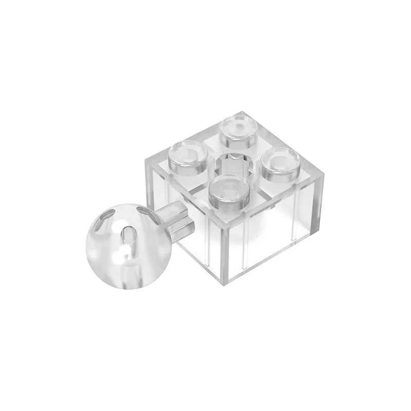 Gobricks GDS-976 Technical Brick Modified 2 x 2 with Ball Joint and Axle Hole | Compatible with Lego 57909
