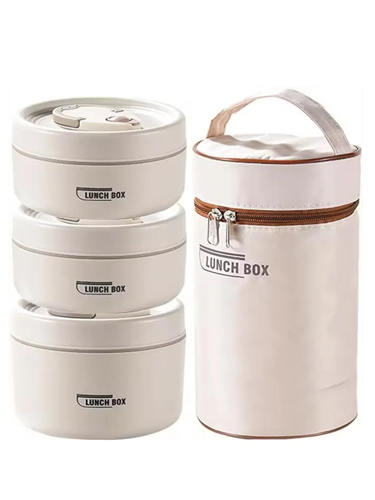Portable Insulated Food Lunch Container | Thermal Lunch Box with Stackable Bowls