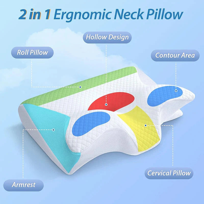 Memory Foam Cervical Pillow – Ergonomic Neck Support for Pain-Free Sleep