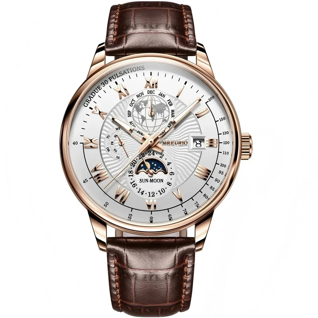2026 Luxury Men's Sport Watch | Waterproof Luminous Leather Quartz Wristwatch