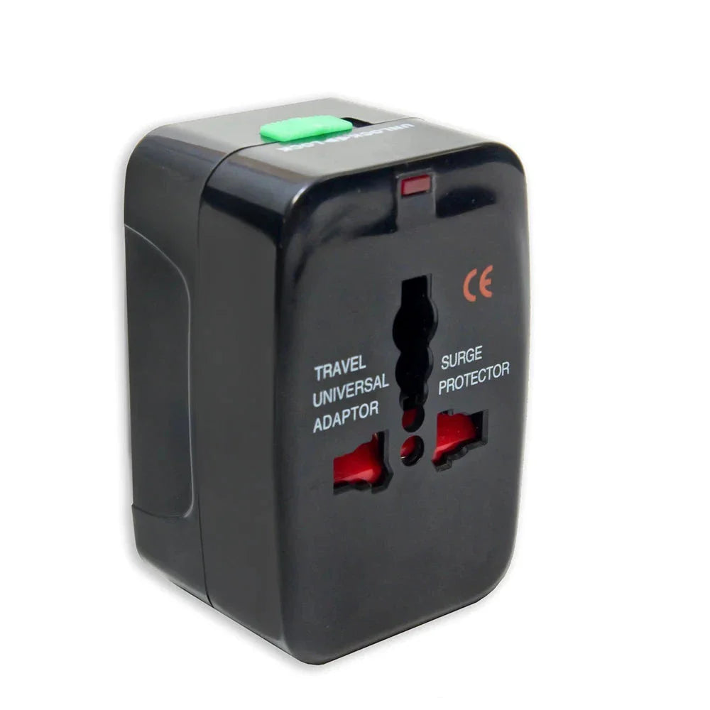 All-in-One International Plug Adapter – Universal Travel Power Converter with 2 USB & Type-C Ports (AU/US/UK/EU)