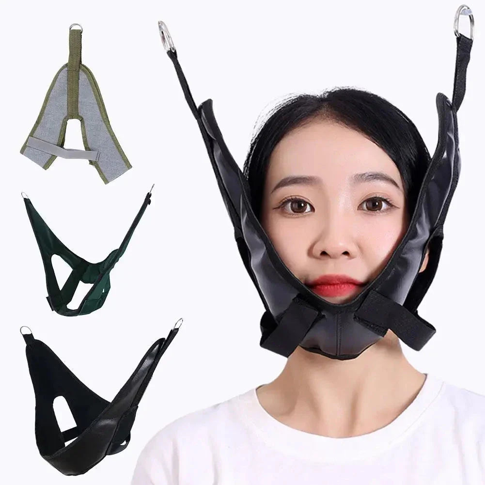 Over Door Cervical Traction Device – Adjustable Neck Stretcher with Comfort Cushion