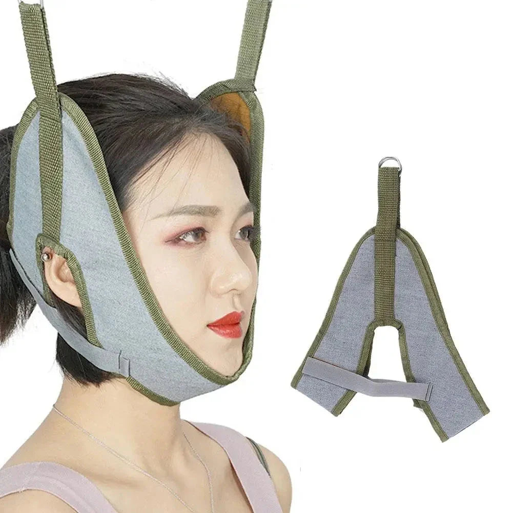 Over Door Cervical Traction Device – Adjustable Neck Stretcher with Comfort Cushion