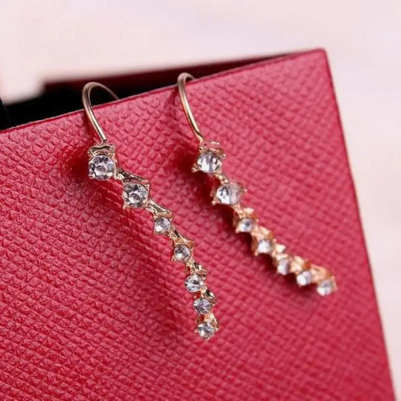 Korean Fashion Seven Star Zircon Earrings | Luxury Crystal Stars Stud Earrings