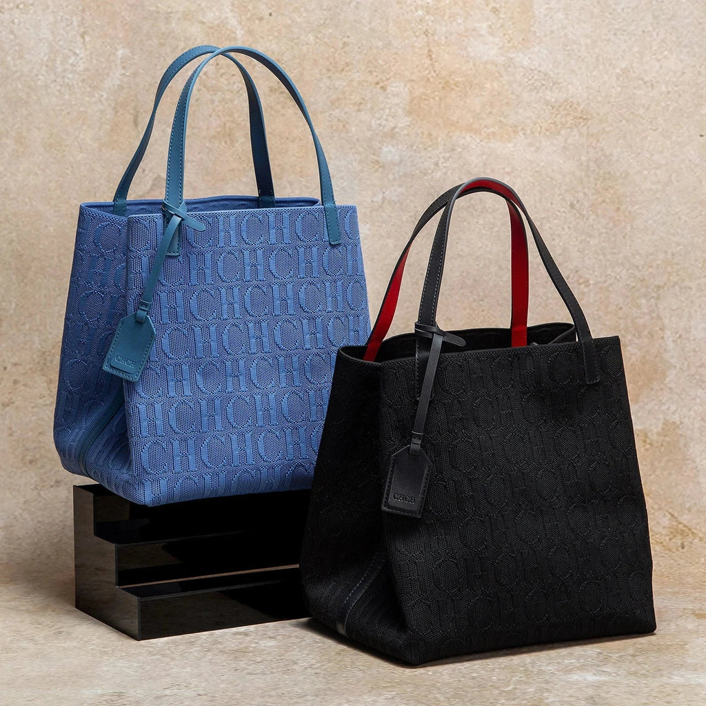 CHCH Large Capacity Black Knitted Tote Bag – Simple Shopping Handbag