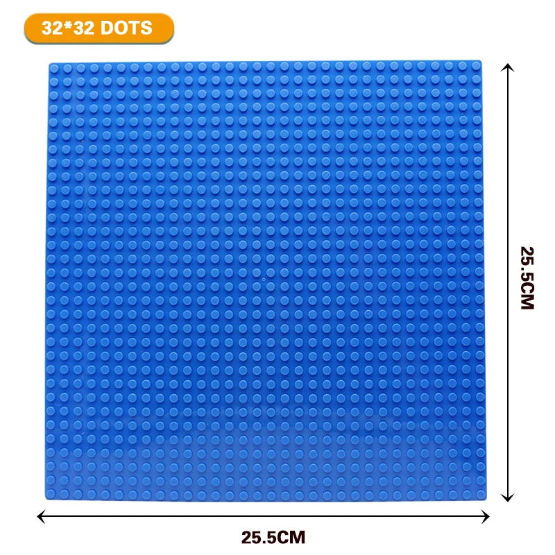 Classic Building Block Baseplates | 3-Pack Compatible Base Plates for Creative Construction Toys