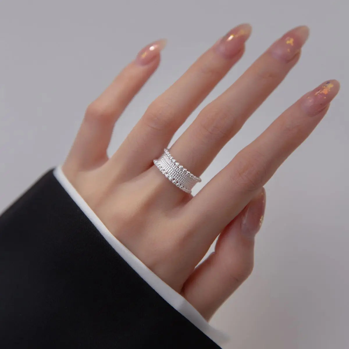 925 Sterling Silver Personality Bead Rings For Women Engagement Wedding Luxury Jewelry