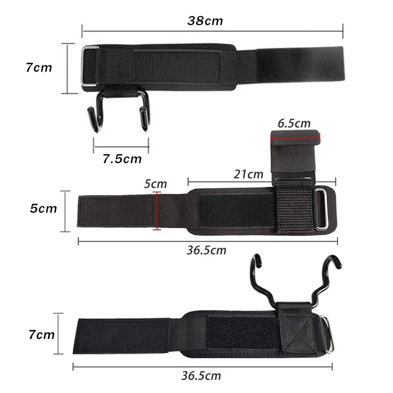 Weight Lifting Hook Grips with Wrist Wraps | Gym Fitness Hand Bar Straps