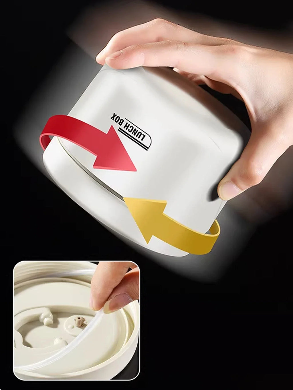 Portable Insulated Food Lunch Container | Thermal Lunch Box with Stackable Bowls
