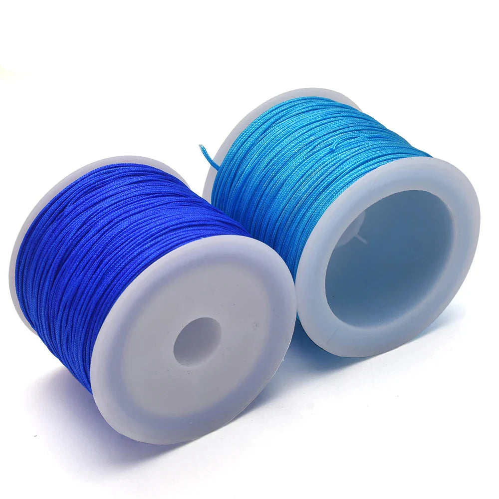 50 Yards 0.8mm Braided Nylon Cord – Durable Satin String for Jewelry Making, Beading, Macrame, Chinese Knot & DIY Crafts