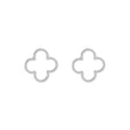 DOTIFI Stainless Steel Creative Hollow Four Plum Blossom Simple Style Four-Leaf Clover Handmade DIY Earrings Jewelry Accessories