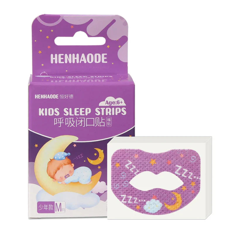 30 PCS Kids Cartoon Breathing Correction Patches | Anti-Snoring Mouth Tape for Children