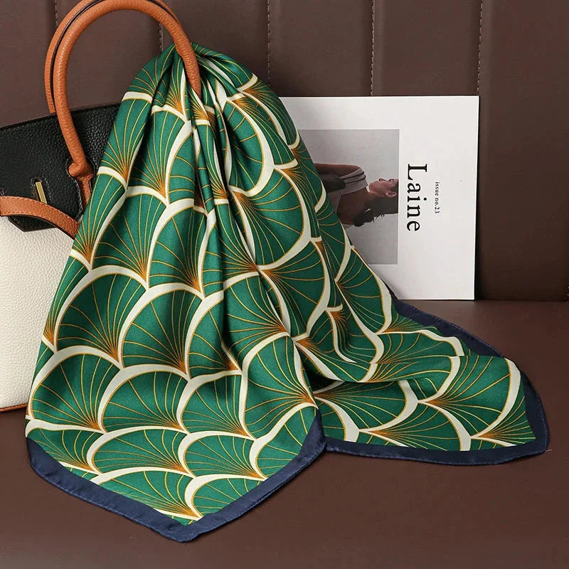 Luxury Satin Silk Square Scarf – Shawl, Hijab & Fashion Wrap 2023