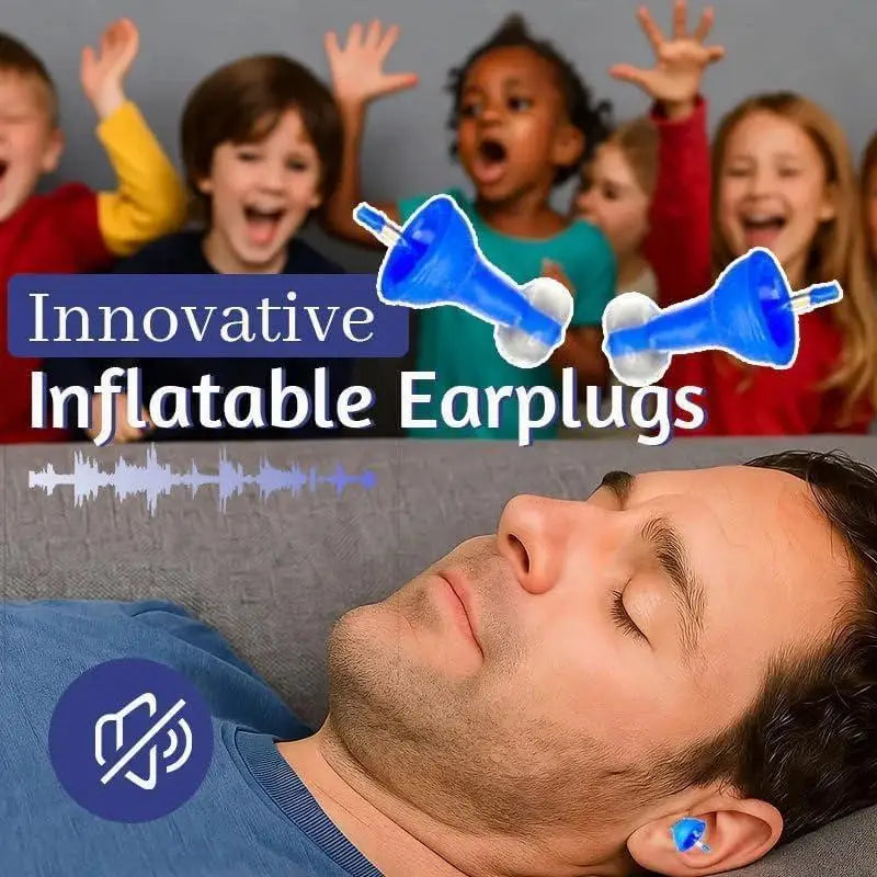 Inflatable Earplugs for Sleep | Air-Filled Adjustable Noise Cancelling Earplugs