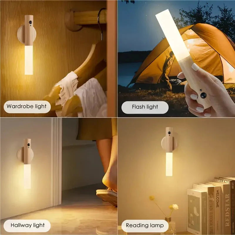 Smart Motion Sensor Night Light – Rechargeable LED Wall Lamp