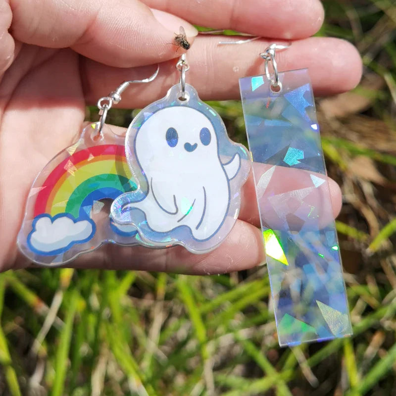 1Pair Custom Earrings Clear Acrylic Accessorie Cartoon Design Customized Anime Charms Personalized Pendientes Earrings For Women