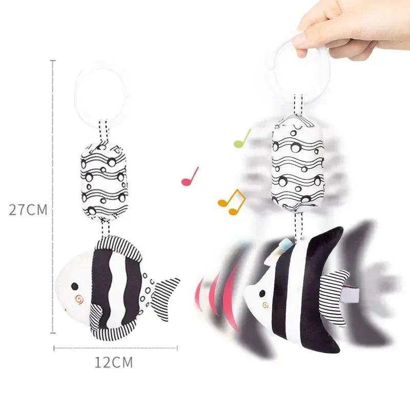 Stroller Hanging Bell Plush Doll Baby Rattles Newborn Visual Toy