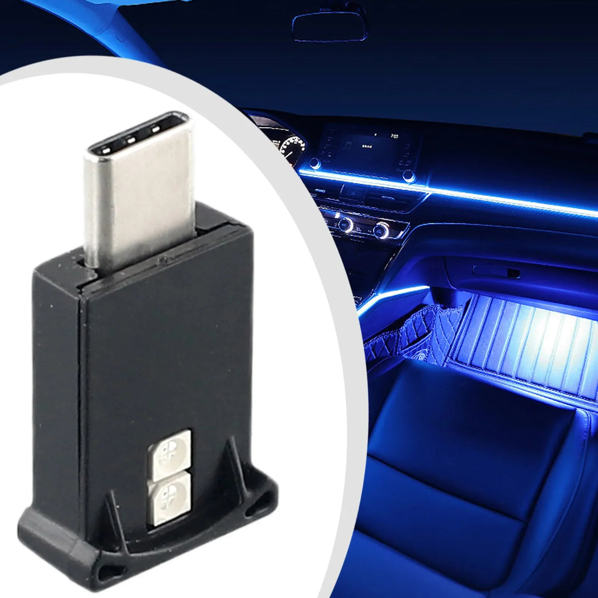 USB-C Car Interior LED Atmosphere Light | Flexible Neon Strip Lamp