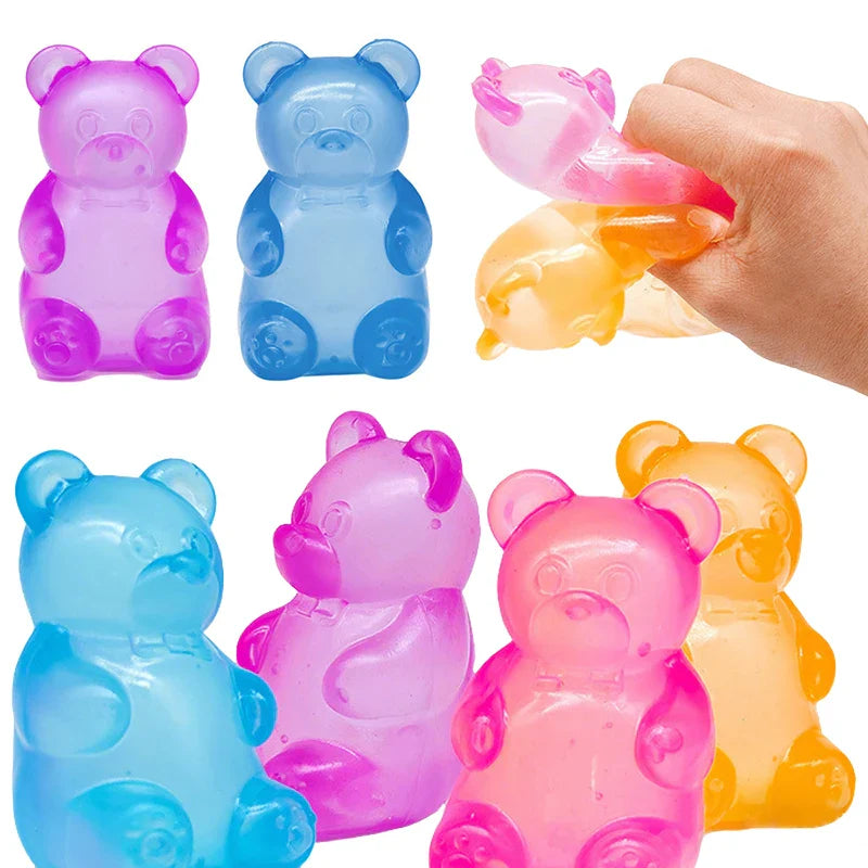 Cute Bear Squishy Toy | Soft TPR Stress Relief Fidget Cube