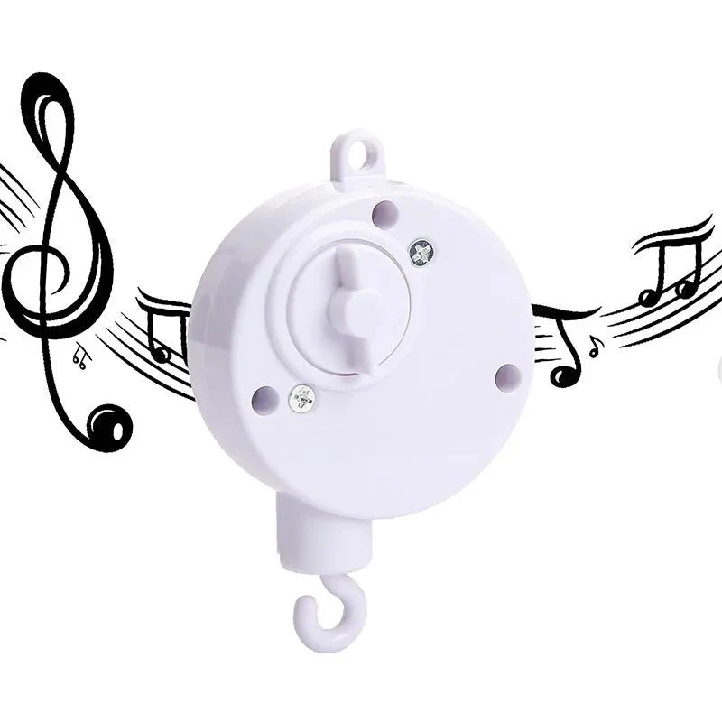 Wooden Baby Crib Mobile with Music Box Bell