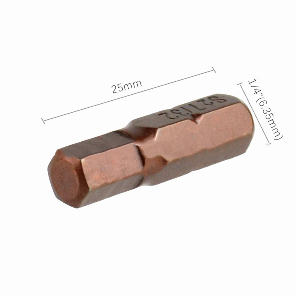 12/24pc Hex Screwdriver Bit Set | Alloy Steel Magnetic 25mm 1/4in Hex Shank Bit Set for DIY and Worksites